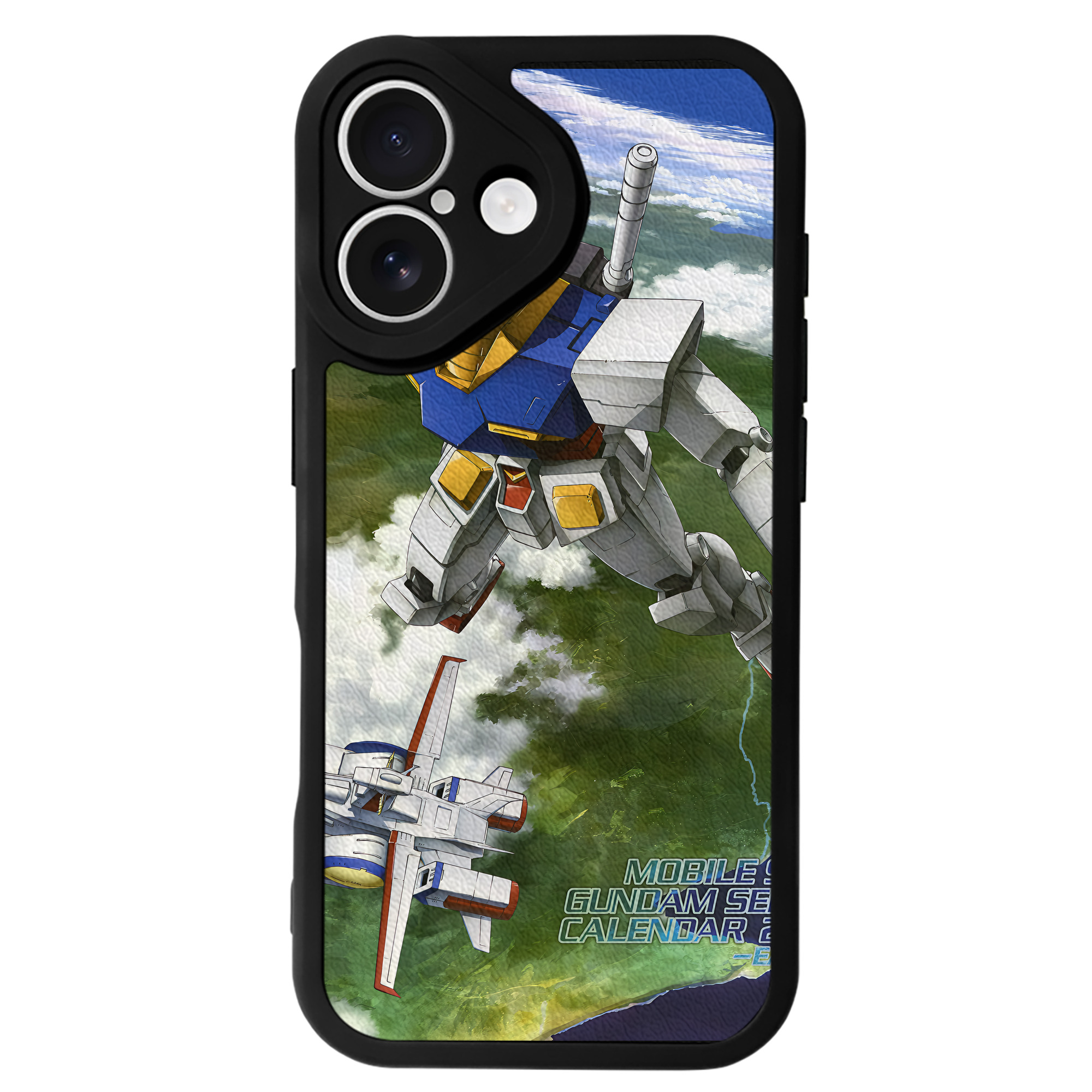 （画像用） 機動戦士ガンダム Mobile Suit Gundam 【iPhone 16シリーズ対応】シリコンスマホケース（レザー調） 材質：シリコン
